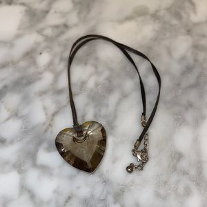 Swarovski crystal heart choker